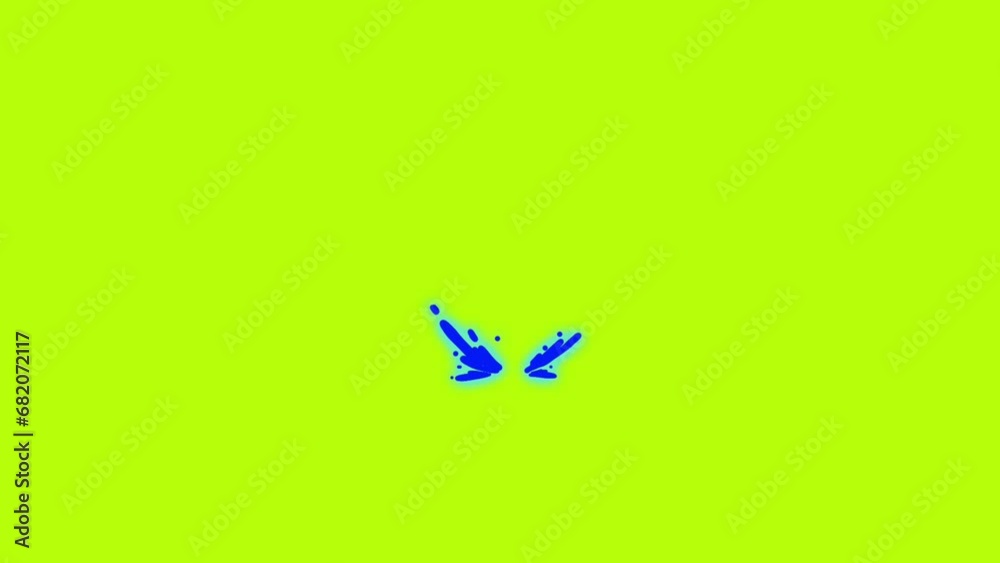 Blue lightning effect animation. Perfect for cartoon videos, film elements, footage, advertising, web