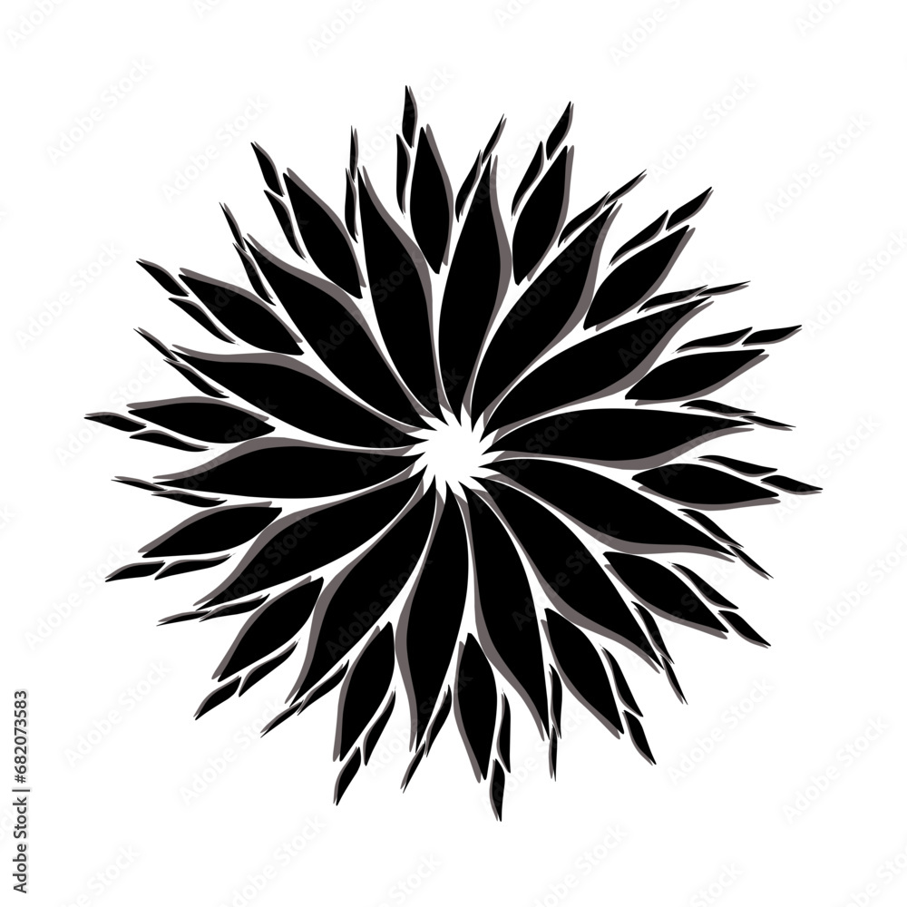 Black tribal mandala icon with shadow. Perfect for logos, icons, items, tattoos, stickers, posters, banners, clothes, hats Black tribal mandala icon with shadow. Perfect for logos, icons, items, tattoos, stickers, posters, banners, clothes, hats