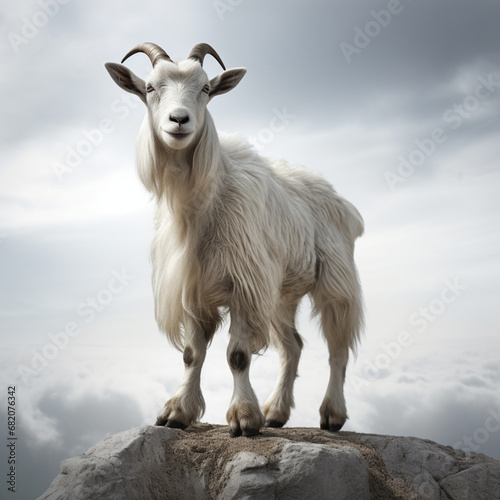 mountain goat on a rock