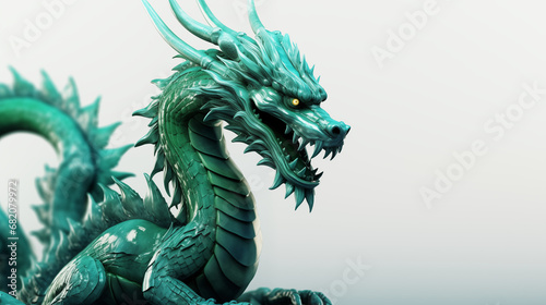 The green wooden dragon is the symbol of the new year 2024 according to the Chinese calendar. © GustavsMD
