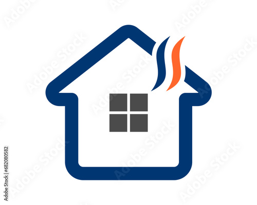 house icon hot and cold
