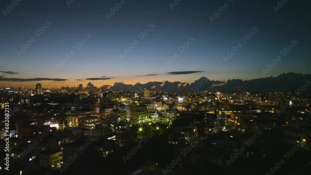 4k日本沖縄のドローン空撮青空夜景 4k日本沖縄のドローン空撮青空夜景