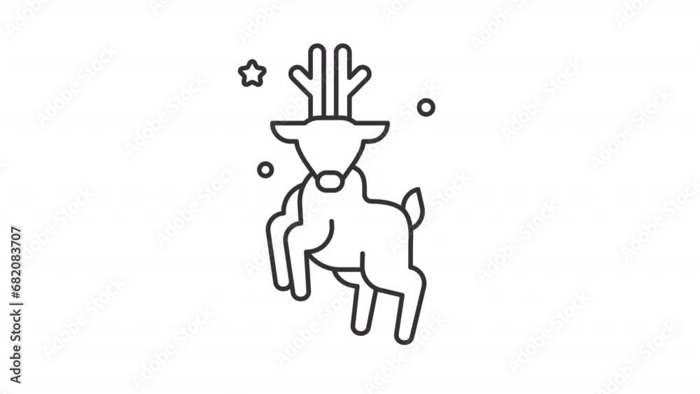 Christmas spirit animation set. Happy holidays animated line icons. Santa claus and raindeer. Snowman. Black illustrations on white background. HD video with alpha channel. Motion graphic Christmas spirit animation set. Happy holidays animated line icons. Santa claus and raindeer. Snowman. Black illustrations on white background. HD video with alpha channel. Motion graphic