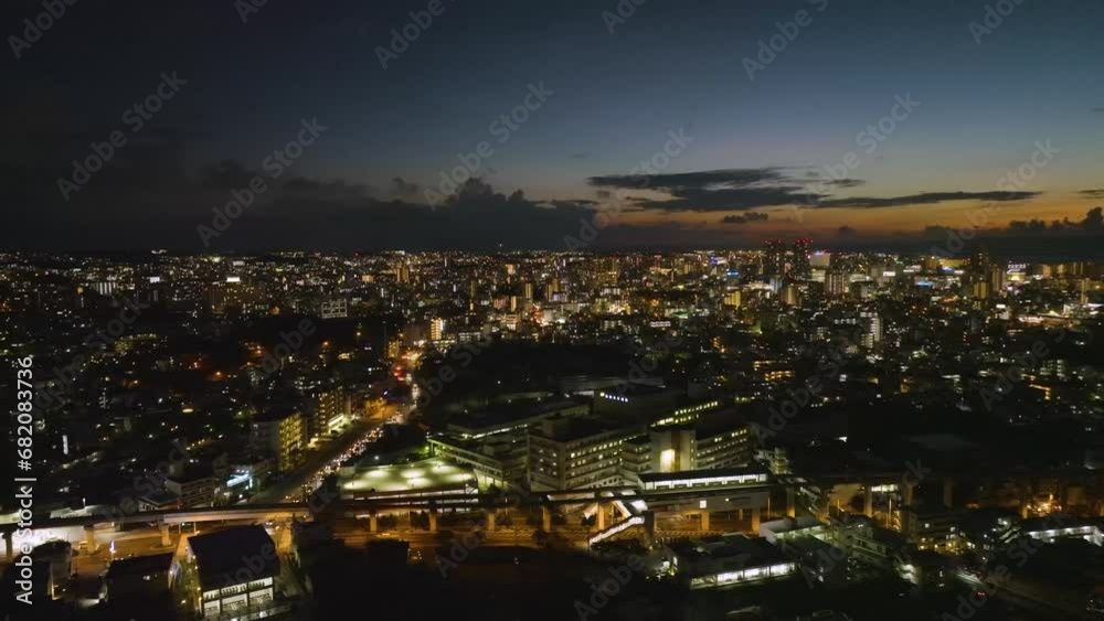 4k日本沖縄のドローン空撮青空夜景 4k日本沖縄のドローン空撮青空夜景