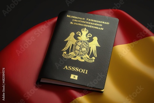 concept immigration naturalization passport, Germnay Getting Germany flag Germany Passport photo
