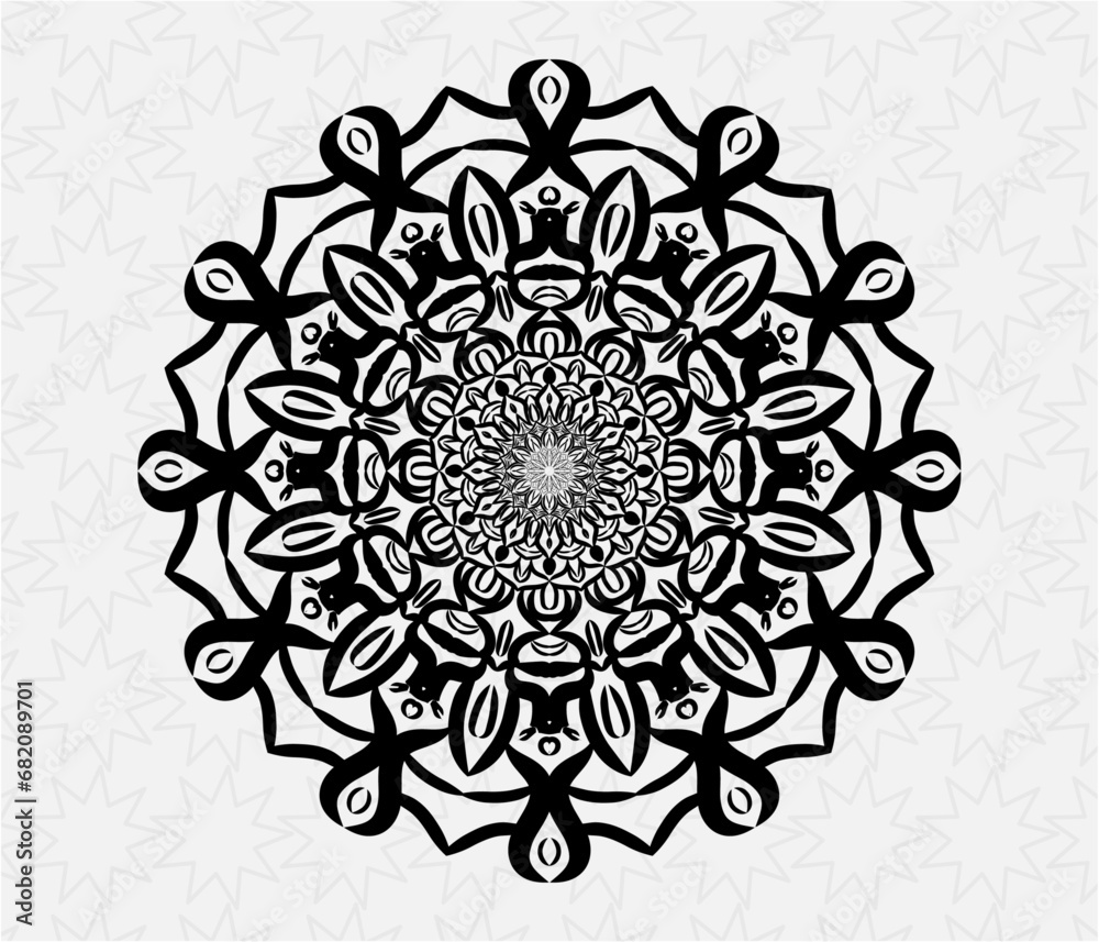Luxury mandala background with golden arabesque pattern