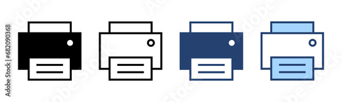 Print icon vector. printer sign and symbol