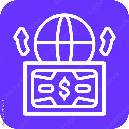 Send Money Overseas Icon Style