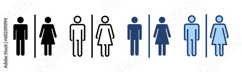 Toilet icon vector. Girls and boys restrooms sign and symbol. bathroom sign. wc, lavatory