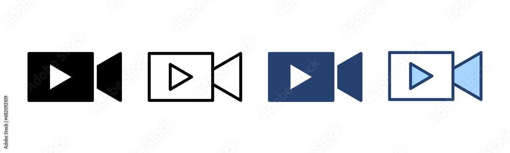 Video icon vector. video camera sign and symbol. movie sign. cinema Video icon vector. video camera sign and symbol. movie sign. cinema