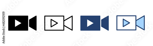 Video icon vector. video camera sign and symbol. movie sign. cinema Free Download Video icon vector. video camera sign and symbol. movie sign. cinema - GFXLoad
