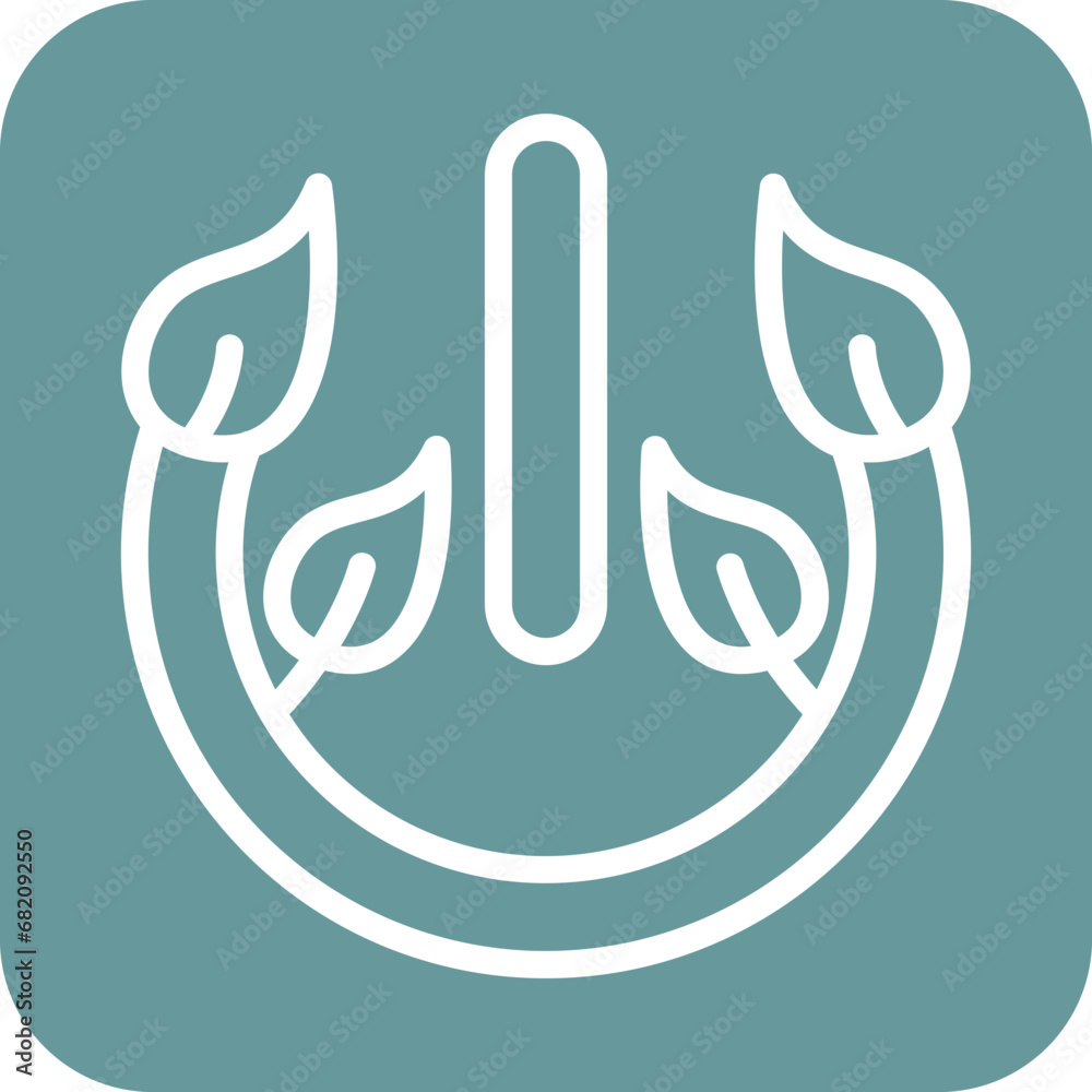 Eco Power Button Icon Style