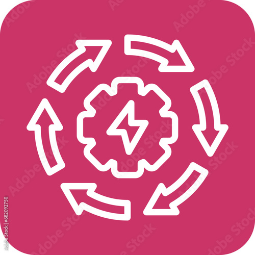Recycle Energy Icon Style