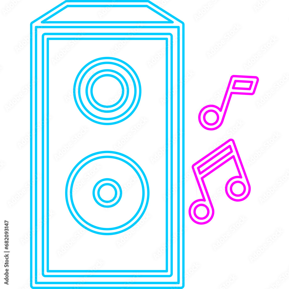 Neon Speaker With Music Neon Speaker With Music