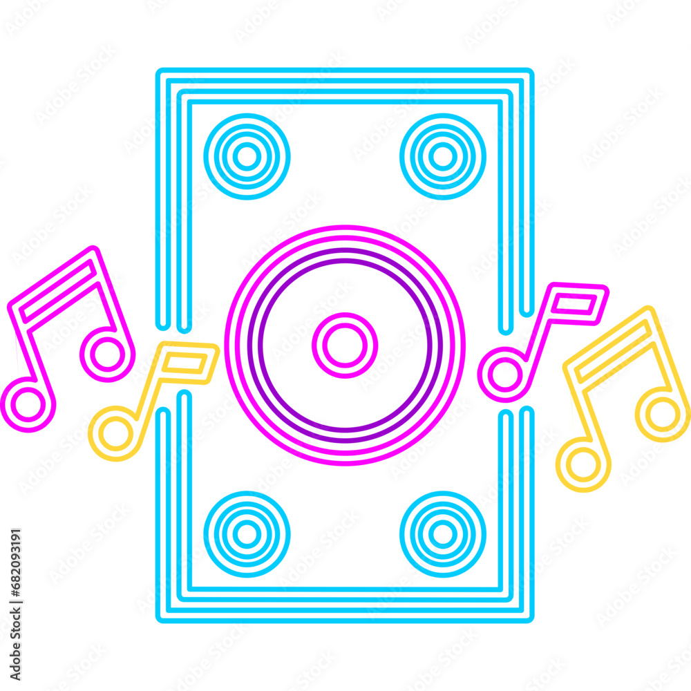 Neon Speaker With Music Neon Speaker With Music