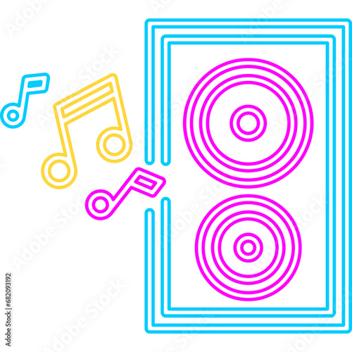 Neon Speaker With Music