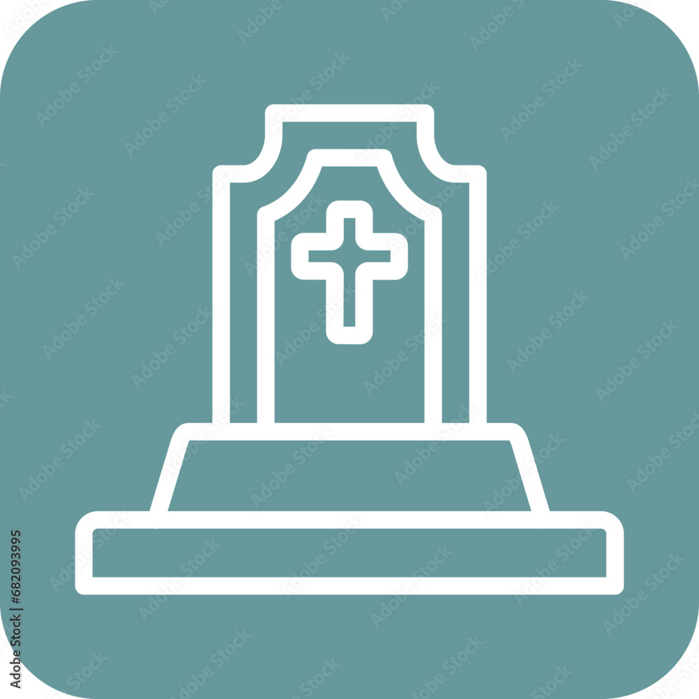 Fototapeta premium Tomb Icon Style