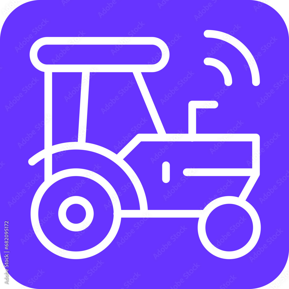 Smart Tractor Icon Style Smart Tractor Icon Style