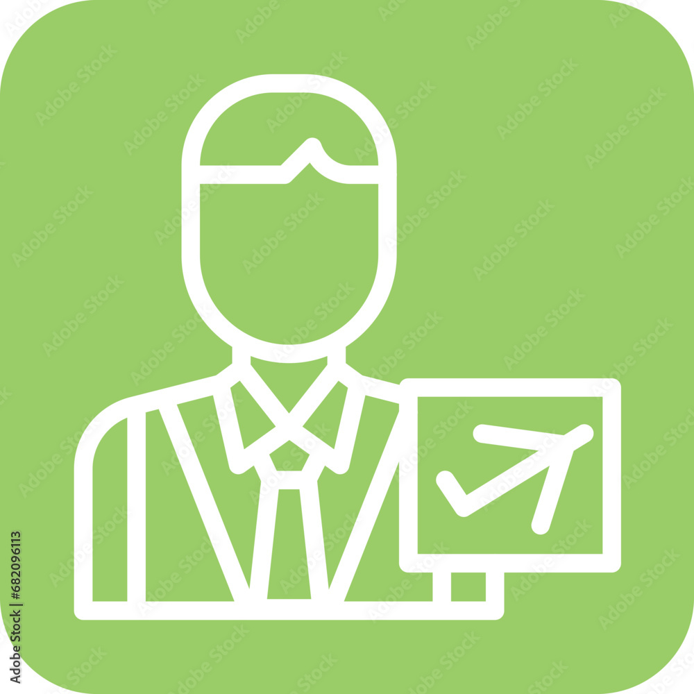 Airport Representative Icon Style Airport Representative Icon Style