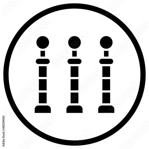 Bollards Vector Icon Design Illustration