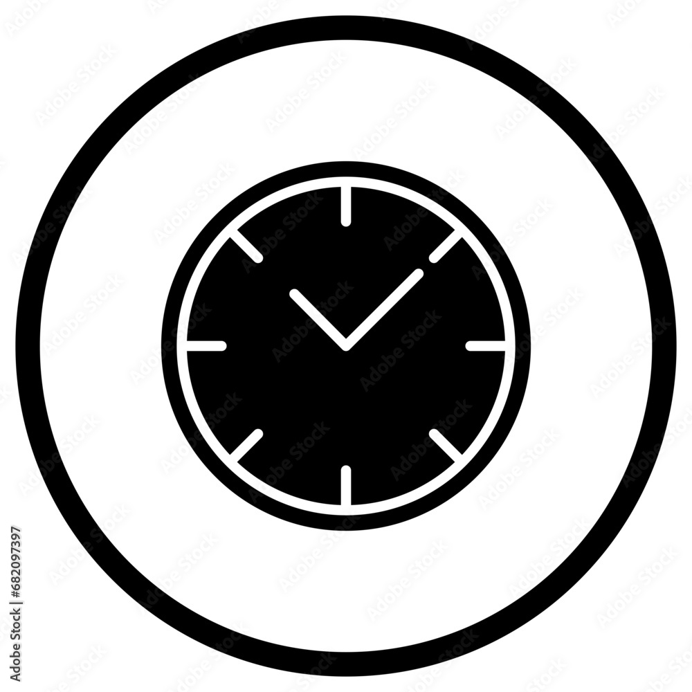 Wall clock Vector Icon Design Illustration Wall clock Vector Icon Design Illustration