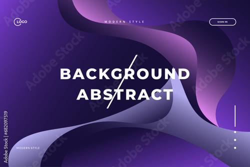Modern Ultraviolet Color Fluid Poster Cover. This poster cover, which has a dark purple abstract geometric template with blended shapes, is ideal for website, mobile app, banner