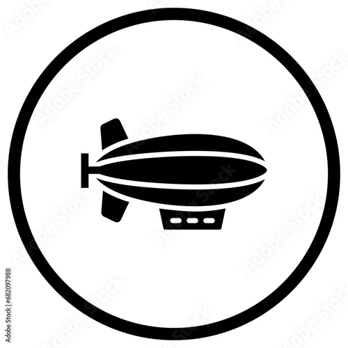 Zeppelin Vector Icon Design Illustration