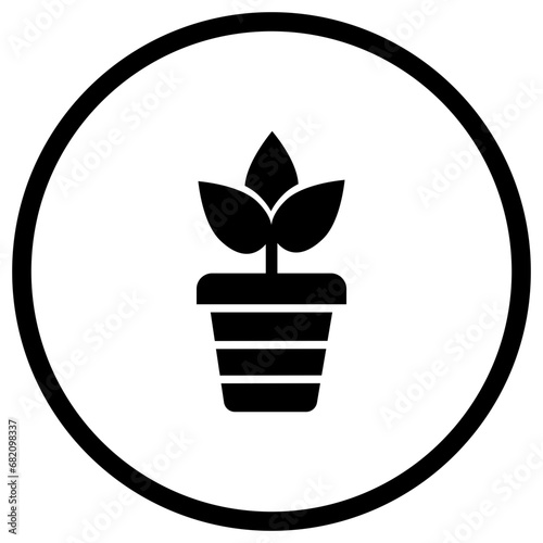 Plant pot Vector Icon Design Illustration