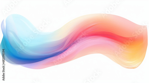 abstract colorful wave isolated on white background 