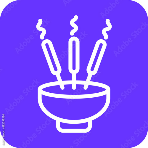 Incense Sticks Icon Style