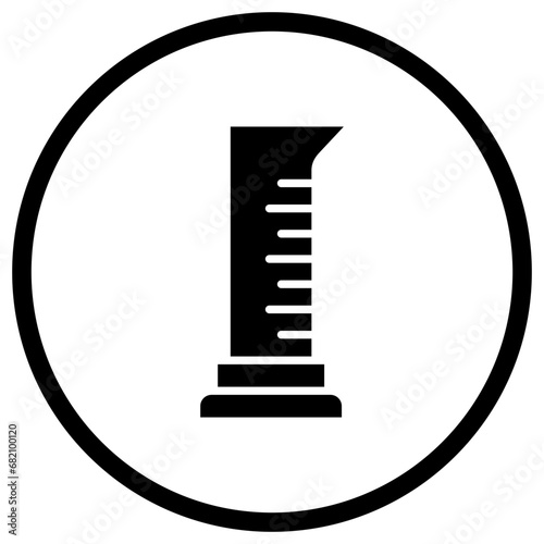 Graduated cylinder Vector Icon Design Illustration