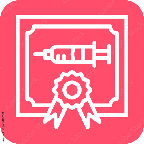 Vaccination Certificate Icon Style