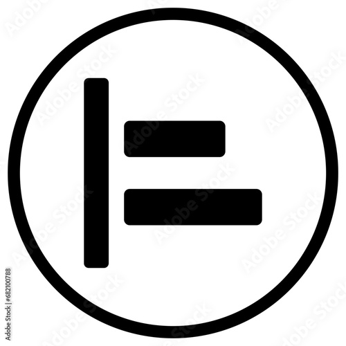 Left alignment Vector Icon Design Illustration