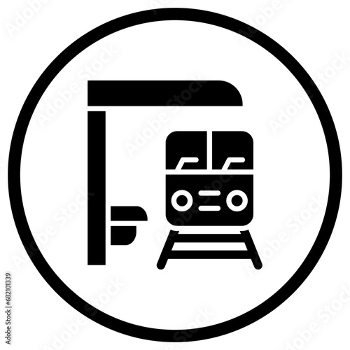 Train platform Vector Icon Design Illustration