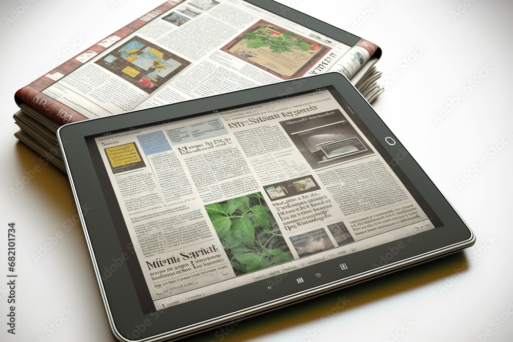 Obraz premium pc tablet magazine Newspaper