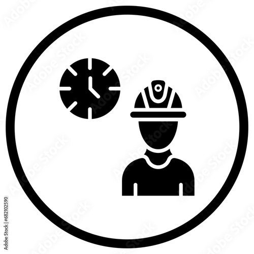 Working hours Vector Icon Design Illustration