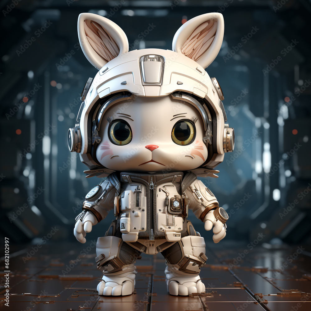 Fototapeta premium 3d robot rabbit 