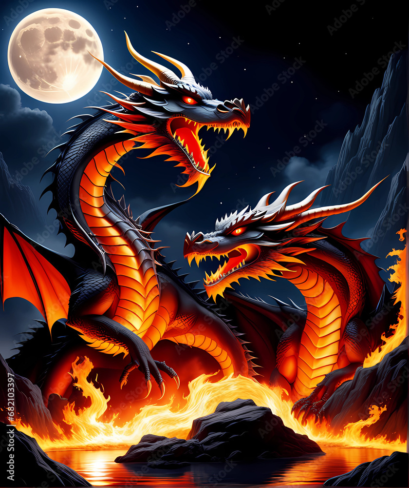 fire dragon carakter generative ai fire dragon carakter generative ai