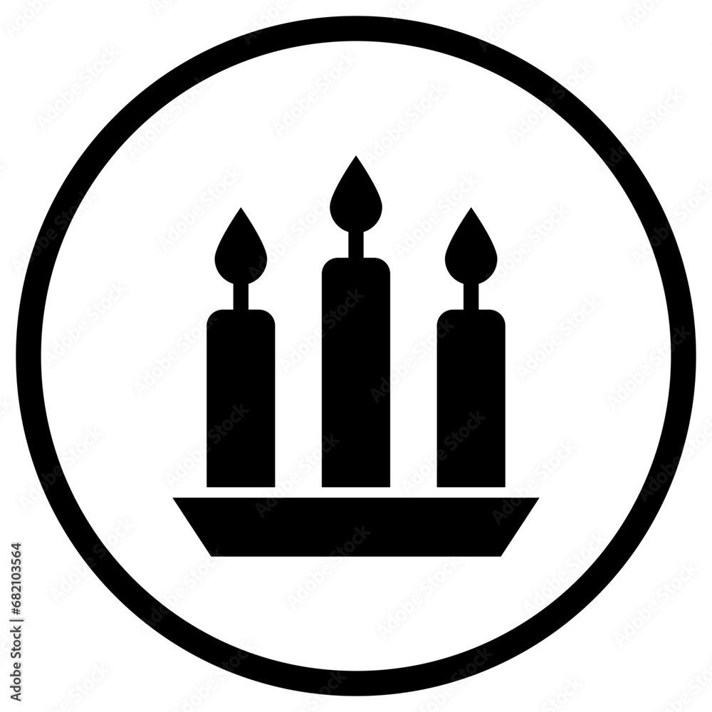 Candle Vector Icon Design Illustration
