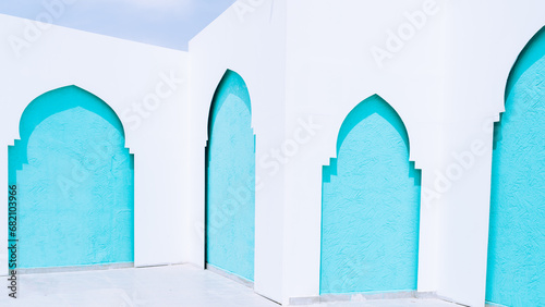 Fototapeta Naklejka Na Ścianę i Meble -  white and blue doors