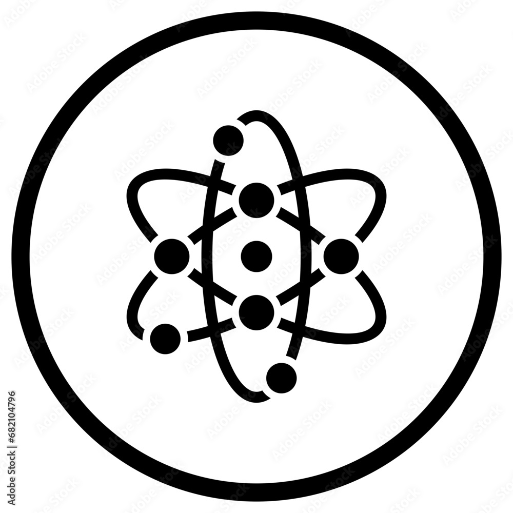 Atom Vector Icon Design Illustration Atom Vector Icon Design Illustration