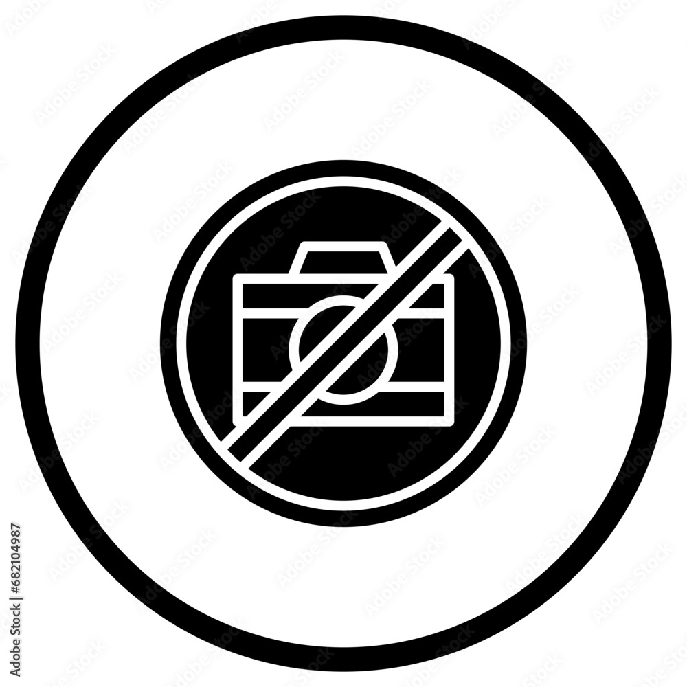 No camera Vector Icon Design Illustration No camera Vector Icon Design Illustration