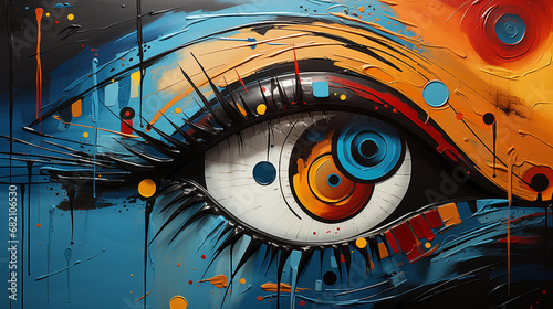 modern abstract eye painting