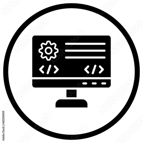 Backend Vector Icon Design Illustration
