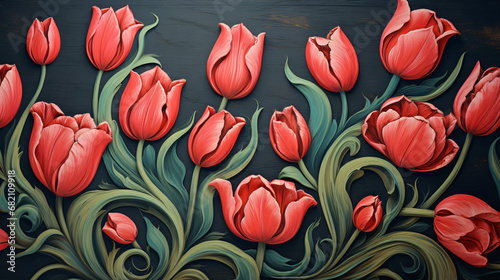 Tulip border