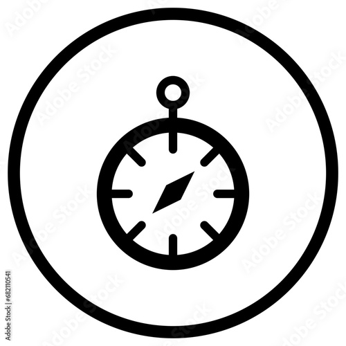 Chronometer Vector Icon Design Illustration