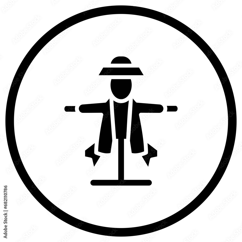 Obraz premium Scarecrow Vector Icon Design Illustration