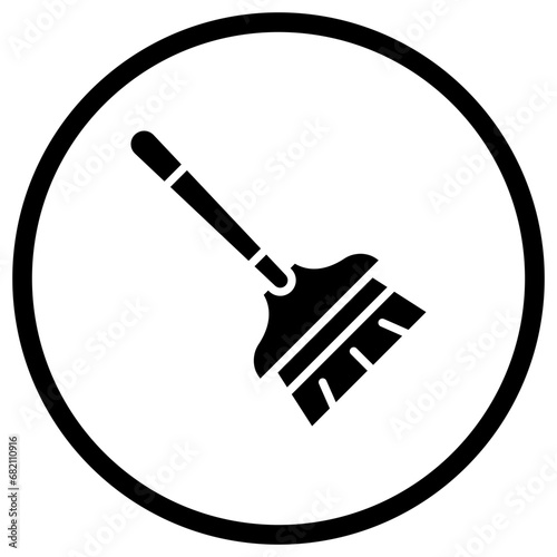 Broom Vector Icon Design Illustration