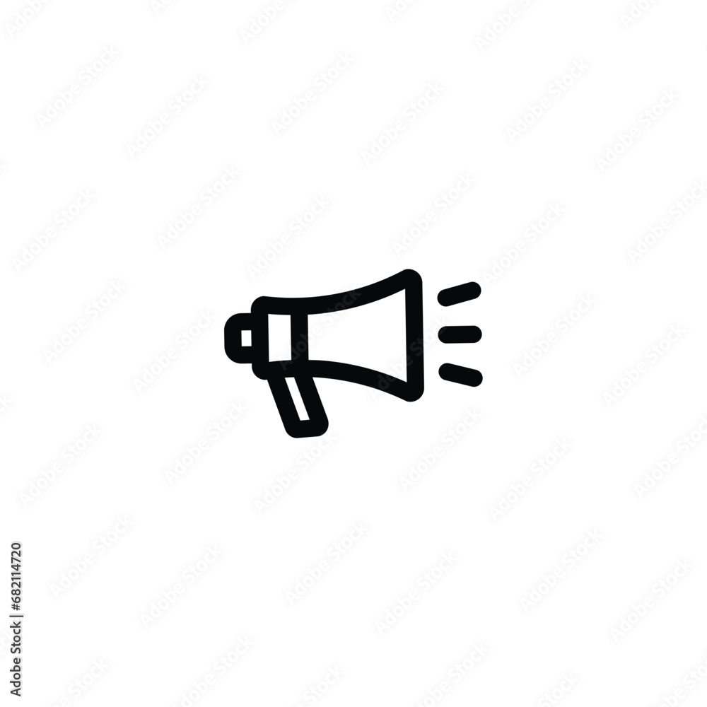 Megaphone icon vector illustration. outline icon for web, ui, and mobile apps