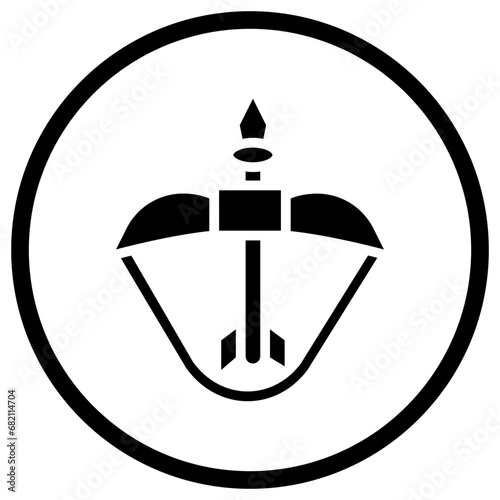 Crossbow Vector Icon Design Illustration